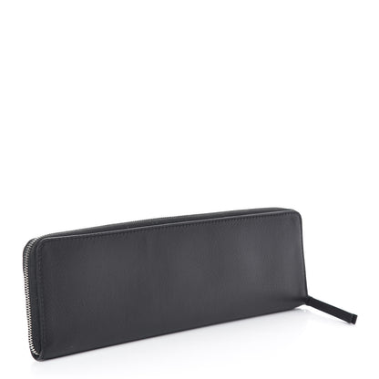 Balenciaga Calfskin Logo Long Clutch Black 3 of 7