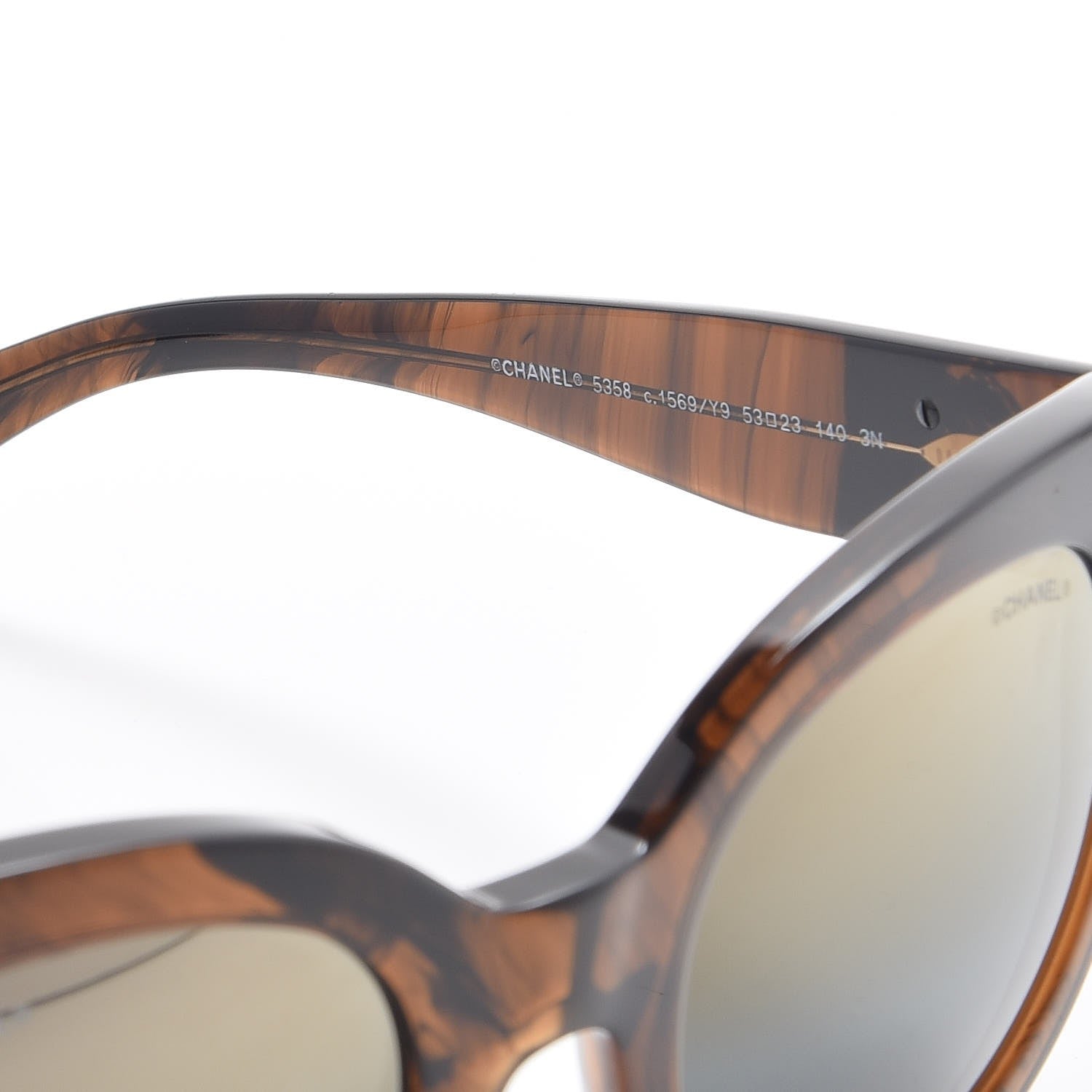 Chanel Acetate Butterfly Signature CC Sunglasses 5358 Brown 6 of 8