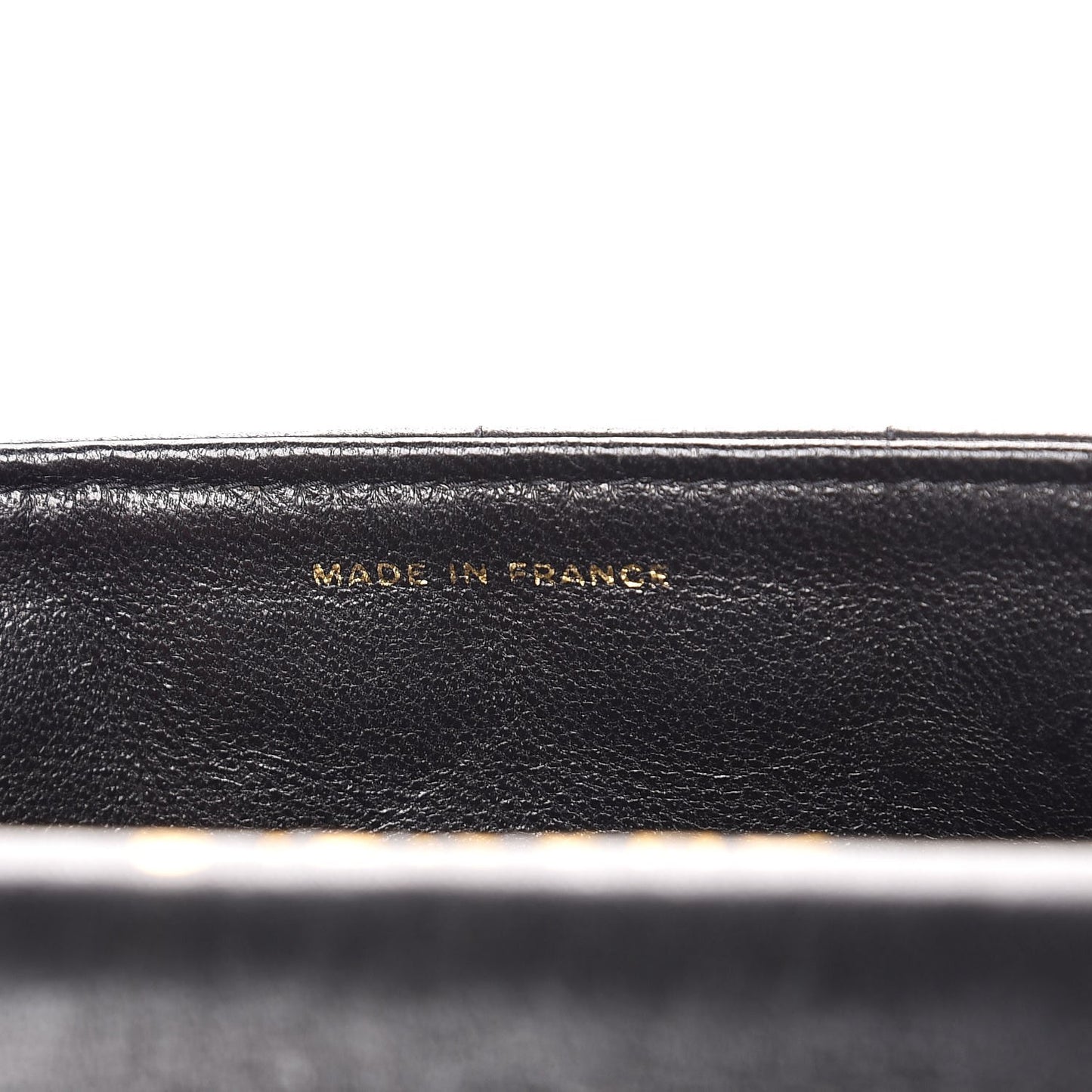 Lambskin East West Chocolate Bar Flap Black
