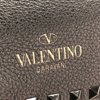 Valentino Garavani Metallic Calfskin Medium Rockstud Tote Sasso 12 of 12