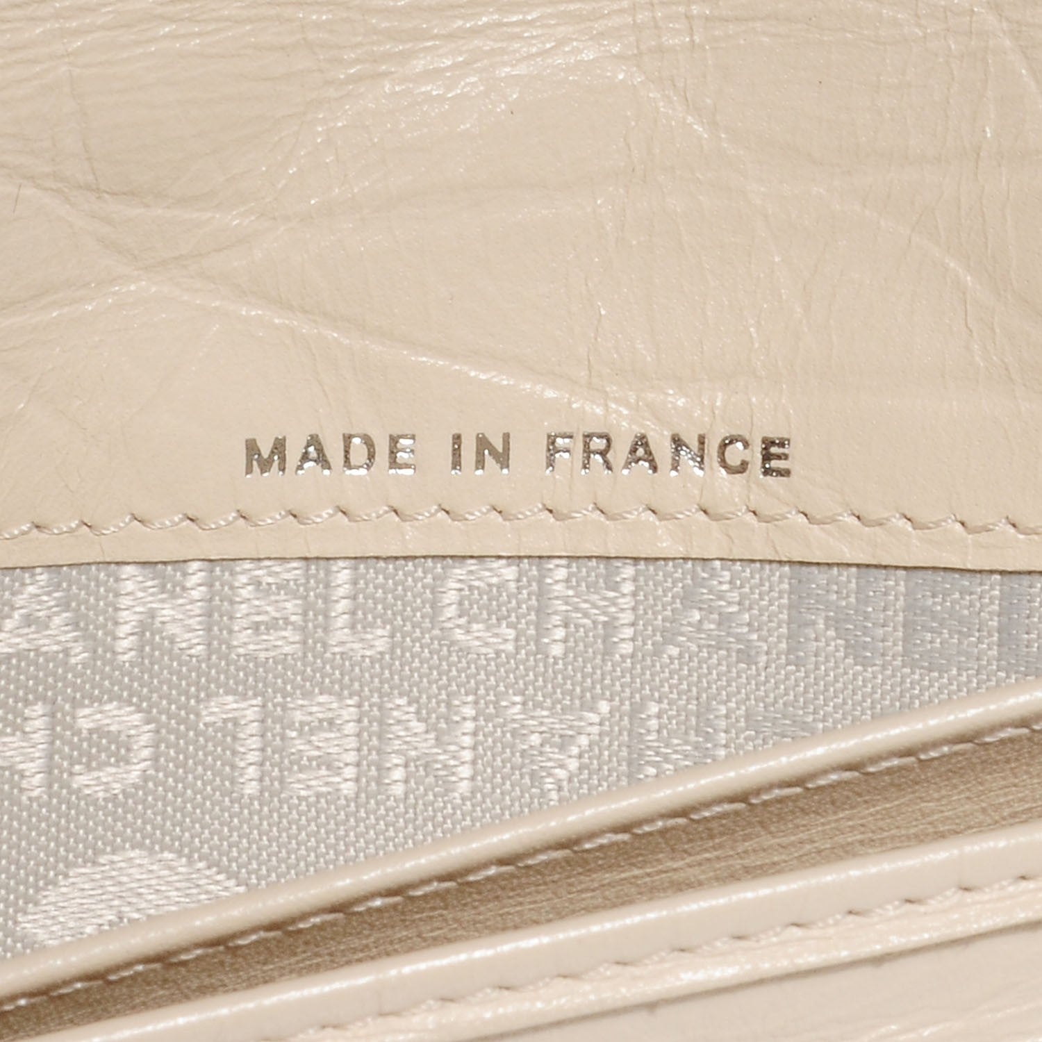 Chanel Calfskin Quilted Cambon Yen Wallet Beige 6 of 7