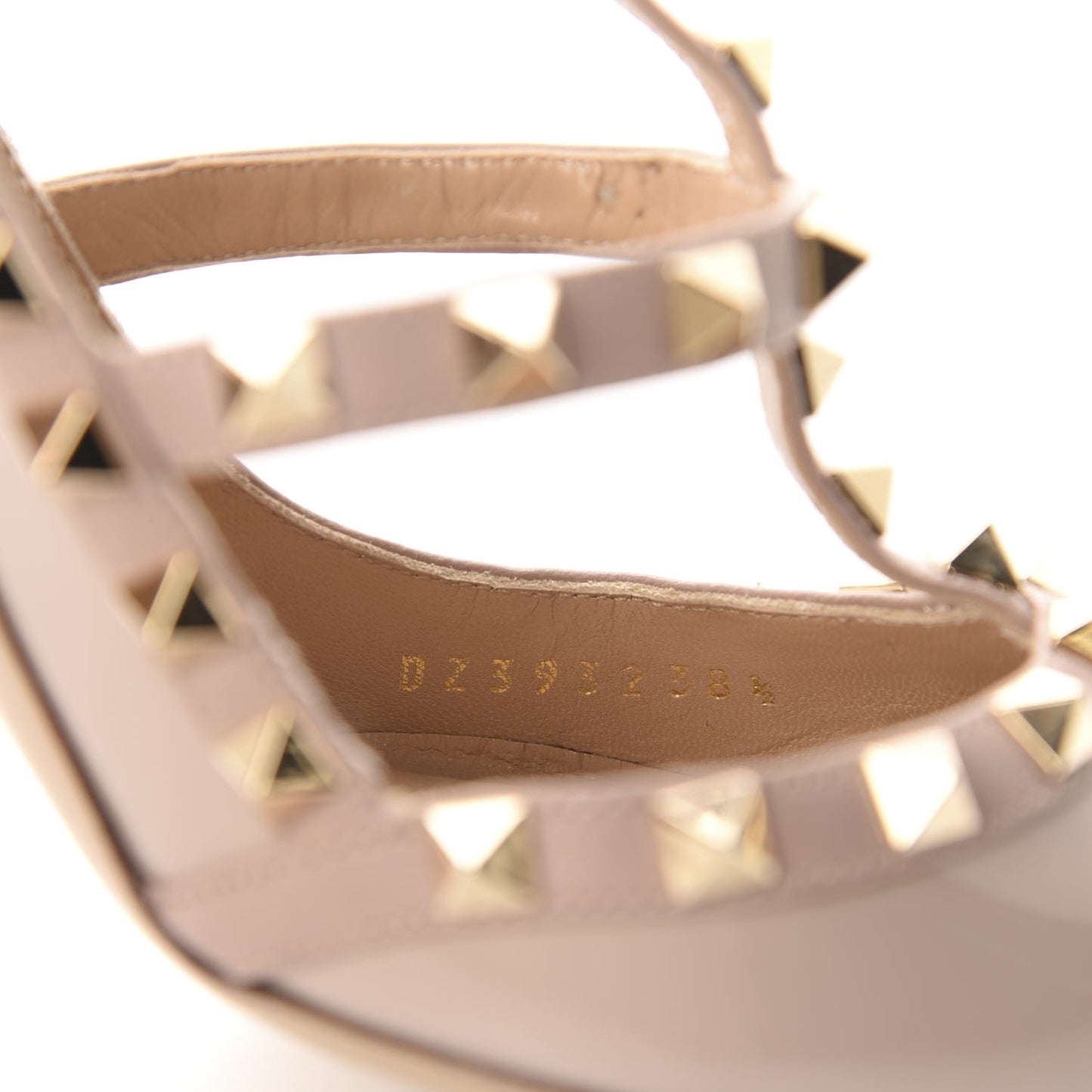 Patent Rockstud Ankle Strap Pumps 38.5 Poudre