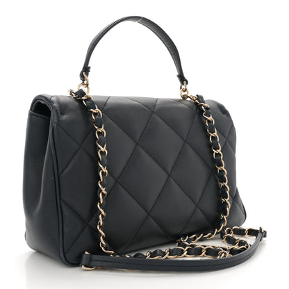 Chanel Lambskin Quilted Easy Carry Flap Navy 3 of 12