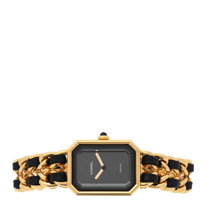 Chanel Stainless Steel Lambskin 20mm Chain Premiere Quartz Watch Gold L 2 of 4