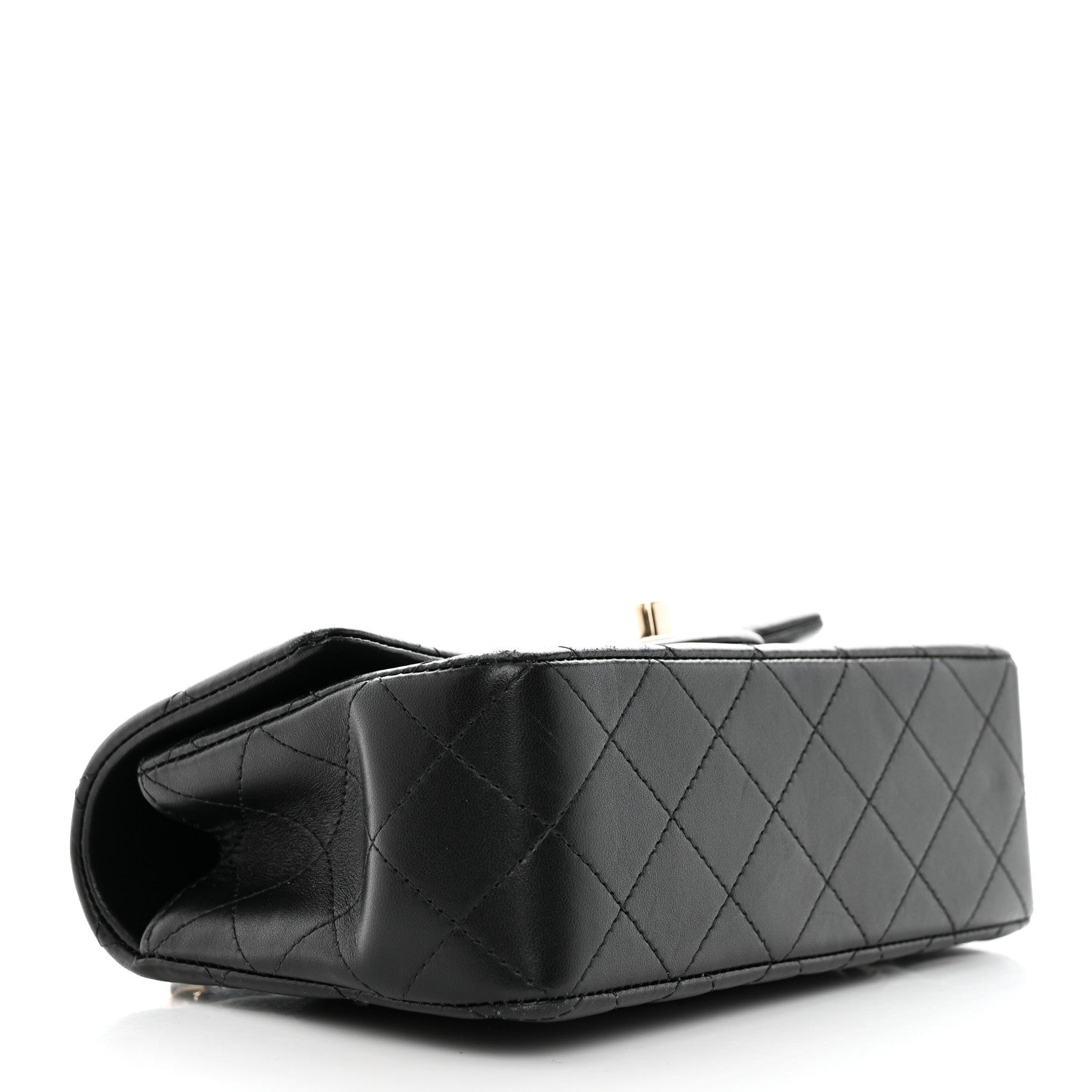 Chanel Lambskin Quilted Mini Top Handle Rectangular Flap Black 4 of 12