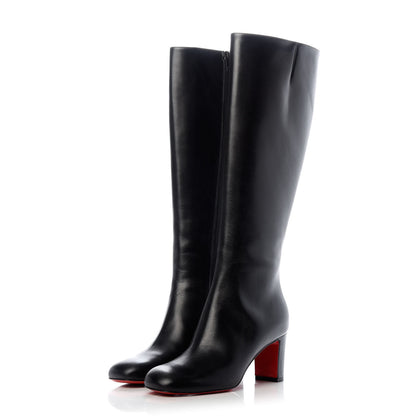 Christian Louboutin Calfskin Cadrilla Botta 70 Tall Boots 37 Black 3 of 9