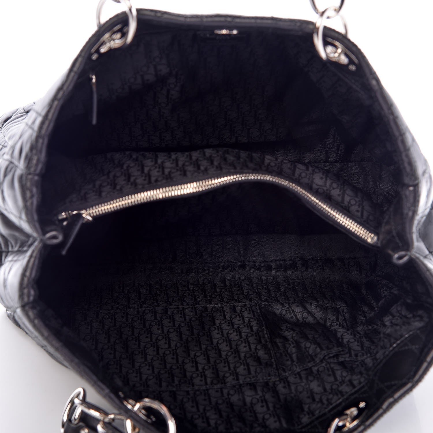 Christian Dior Lambskin Cannage Large Dior Soft Shopping Tote Black 5 of 10
