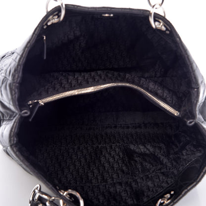 Christian Dior Lambskin Cannage Large Dior Soft Shopping Tote Black 5 of 10