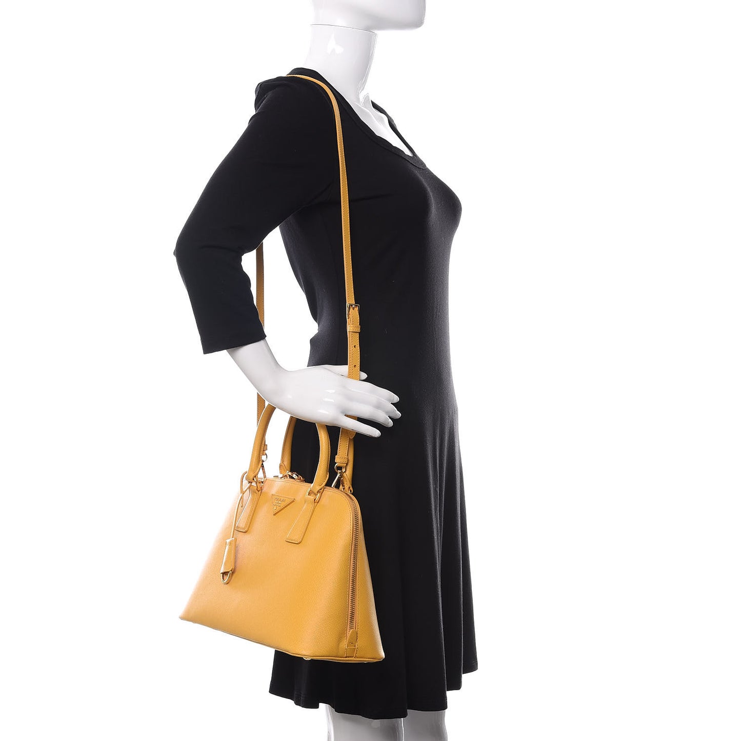 Saffiano Lux Medium Promenade Tote Mimosa