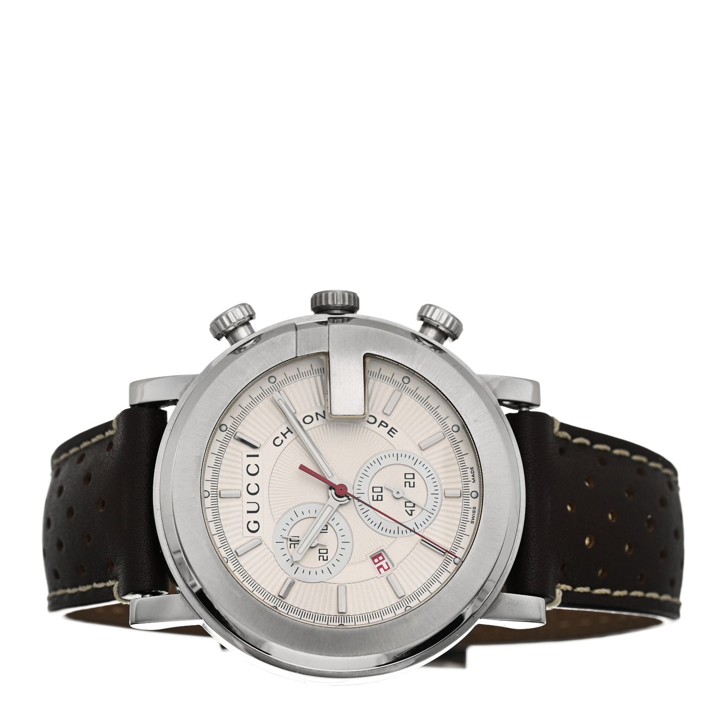 Stainless Steel Calfskin 44mm 101M G-Chrono Chronoscope Quartz Watch Brown