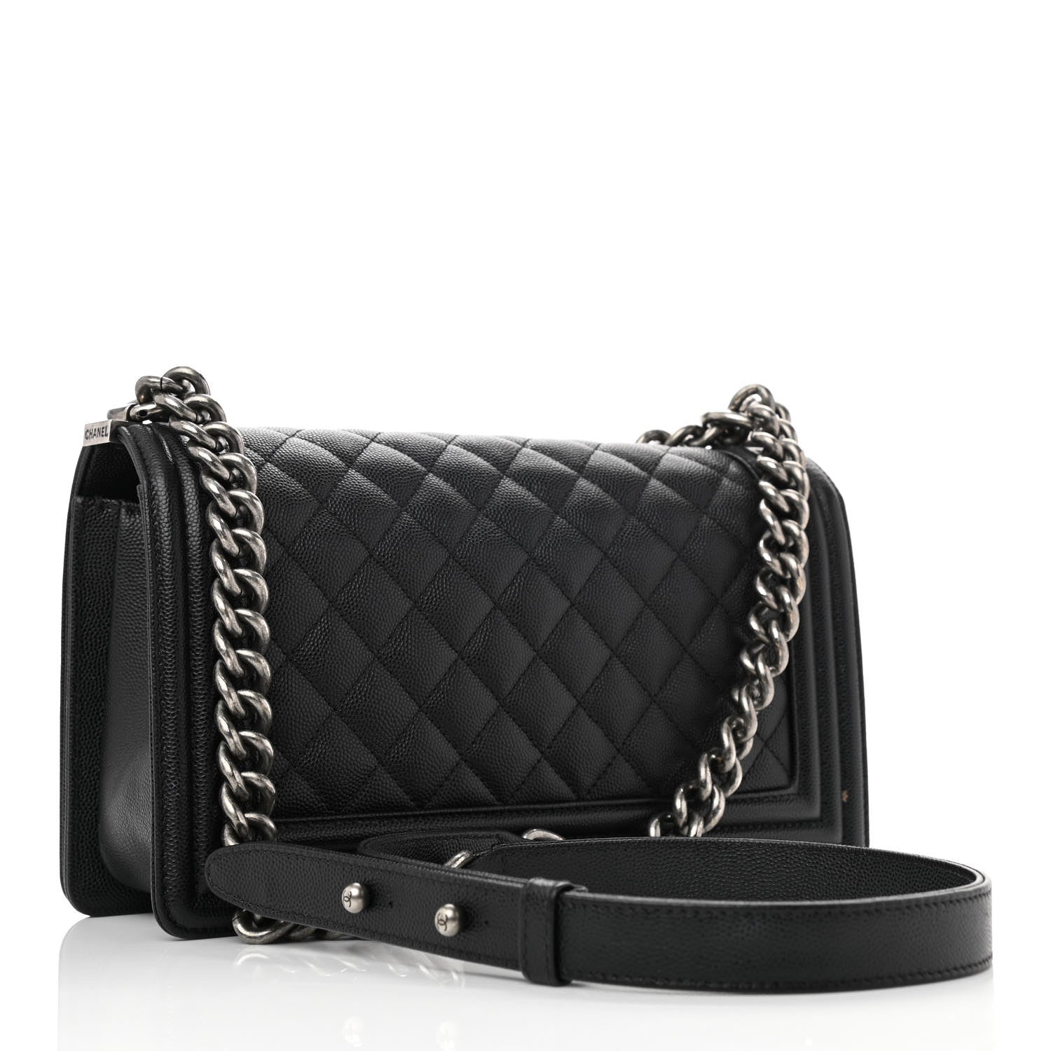 Chanel Caviar Quilted Medium Boy Flap Black 3 of 15