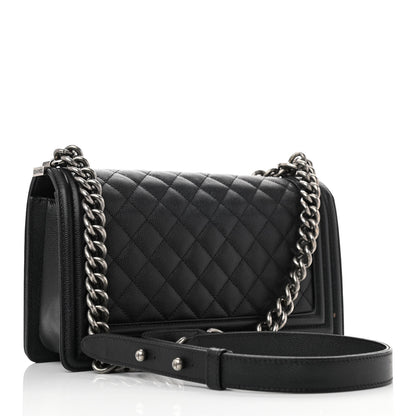 Chanel Caviar Quilted Medium Boy Flap Black 3 of 15