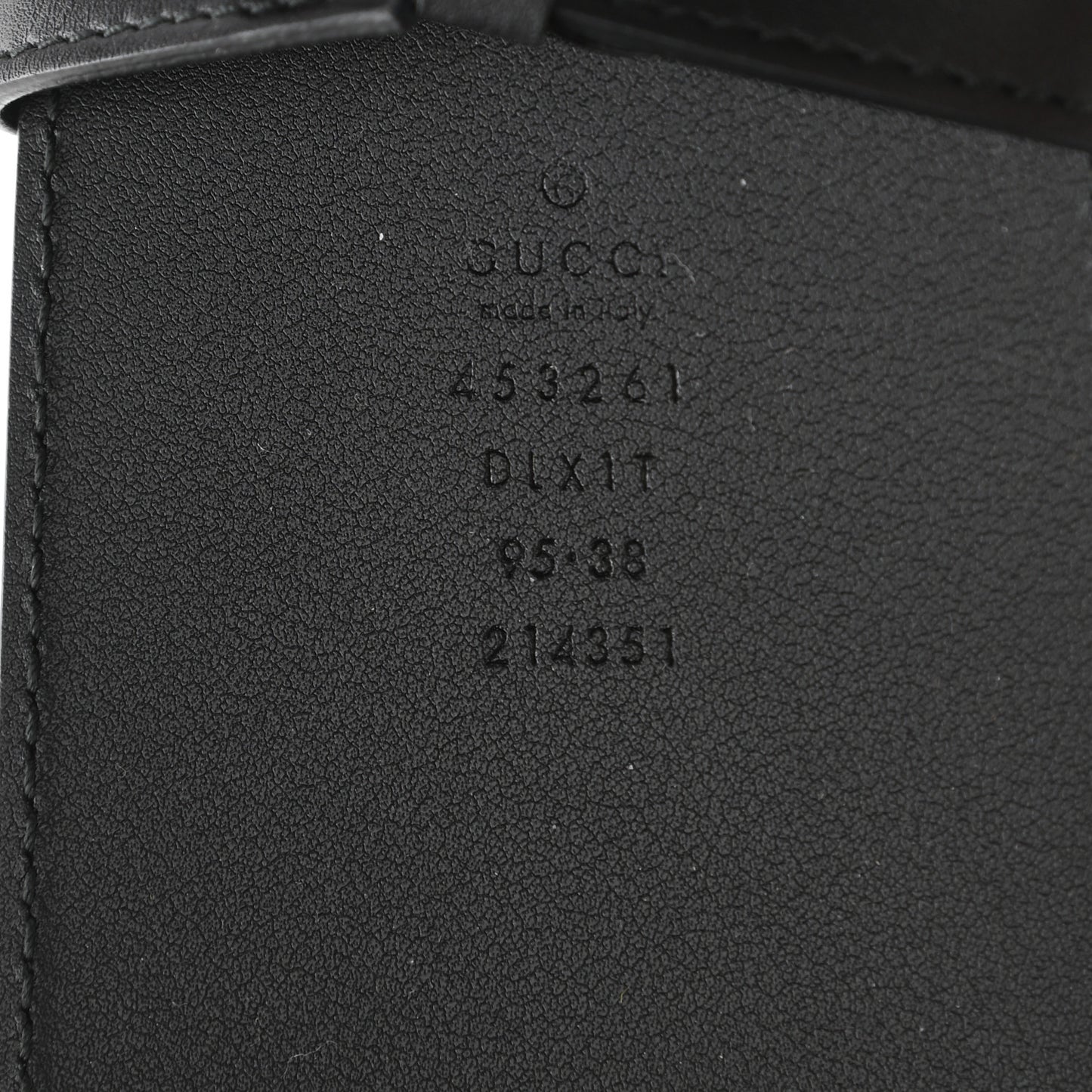 Moon Calfskin Pearl Double G 70mm Belt 95 38 Black Cream