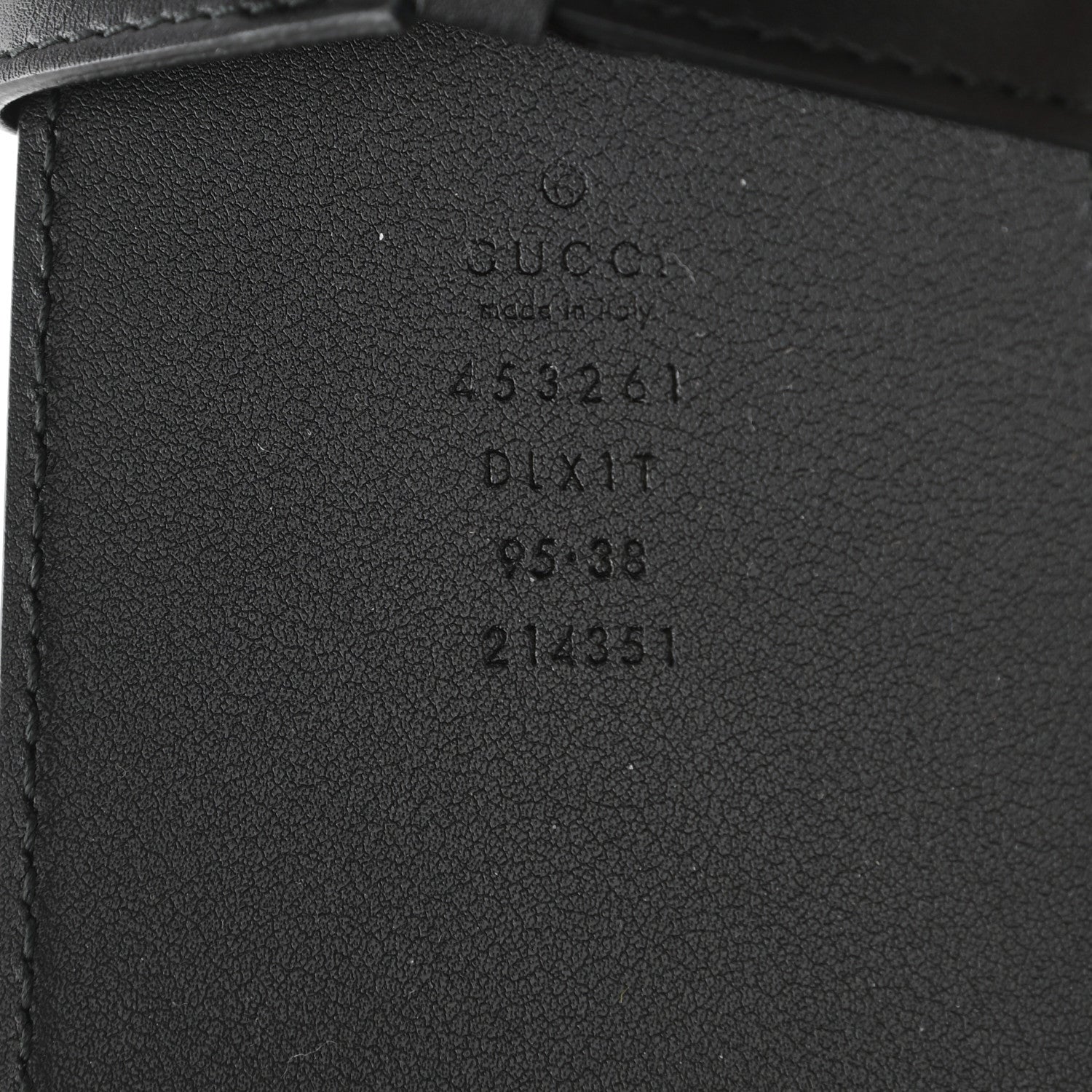 Gucci Moon Calfskin Pearl Double G 70mm Belt 95 38 Black Cream 5 of 6