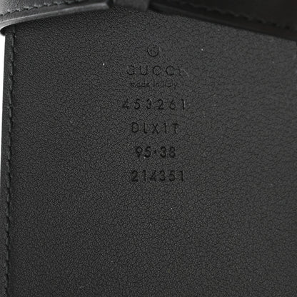 Gucci Moon Calfskin Pearl Double G 70mm Belt 95 38 Black Cream 5 of 6