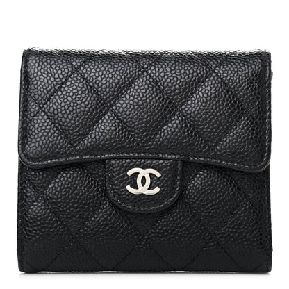 Chanel Caviar Quilted Compact Flap Wallet Black 1 of 6