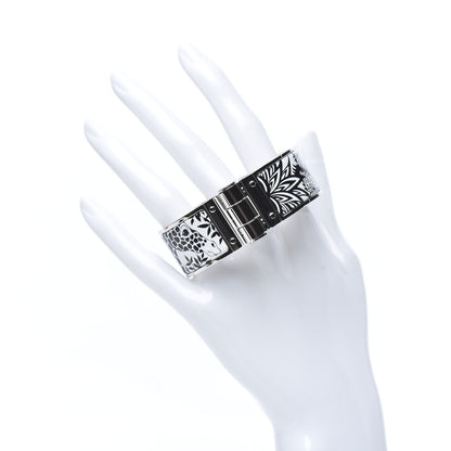 Hermes Enamel Printed Wide The Three Graces Hinged Bracelet S Positif Negatif 2 of 6