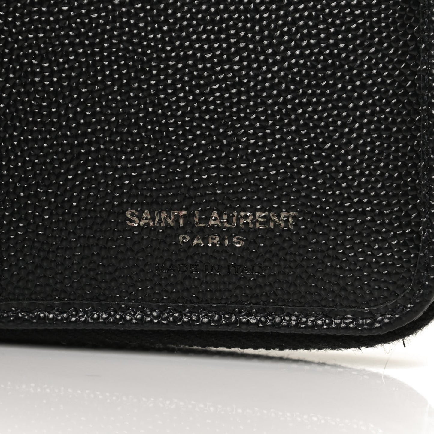 Grain De Poudre Matelasse Chevron Monogram Monochrome Compact Zip Around Wallet Black