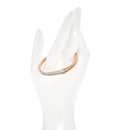 David Yurman 18K Rose Gold Diamond Single Loop Labyrinth Bracelet 2 of 4