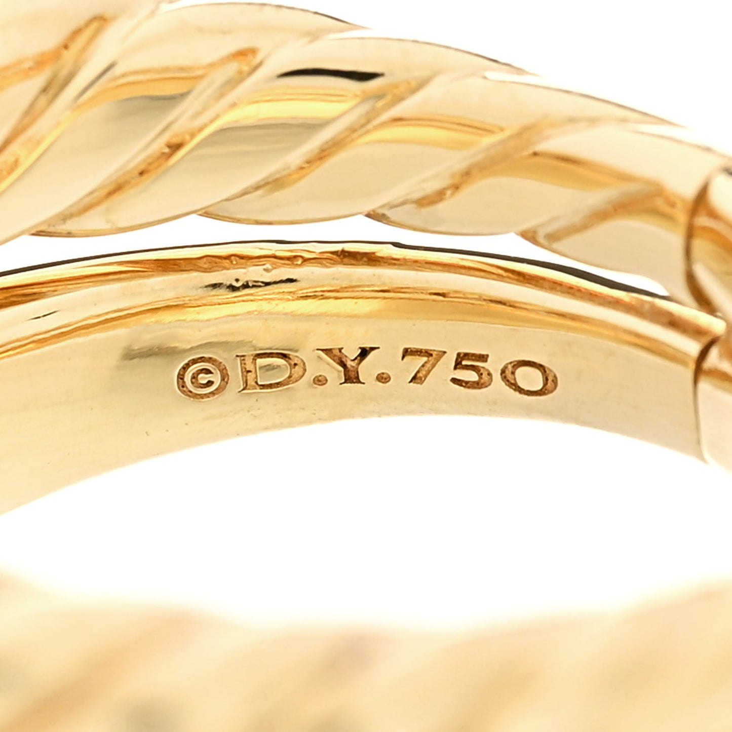 18K Yellow Gold Pure Form Stack Ring 58 8.5