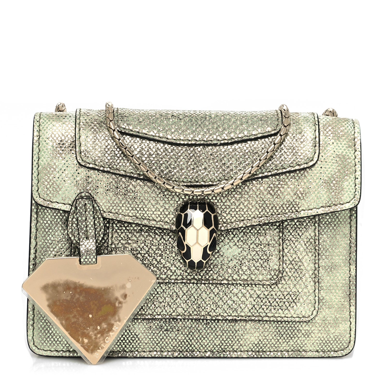 Bulgari Karung Serpenti Forever Crossbody Green 1 of 10