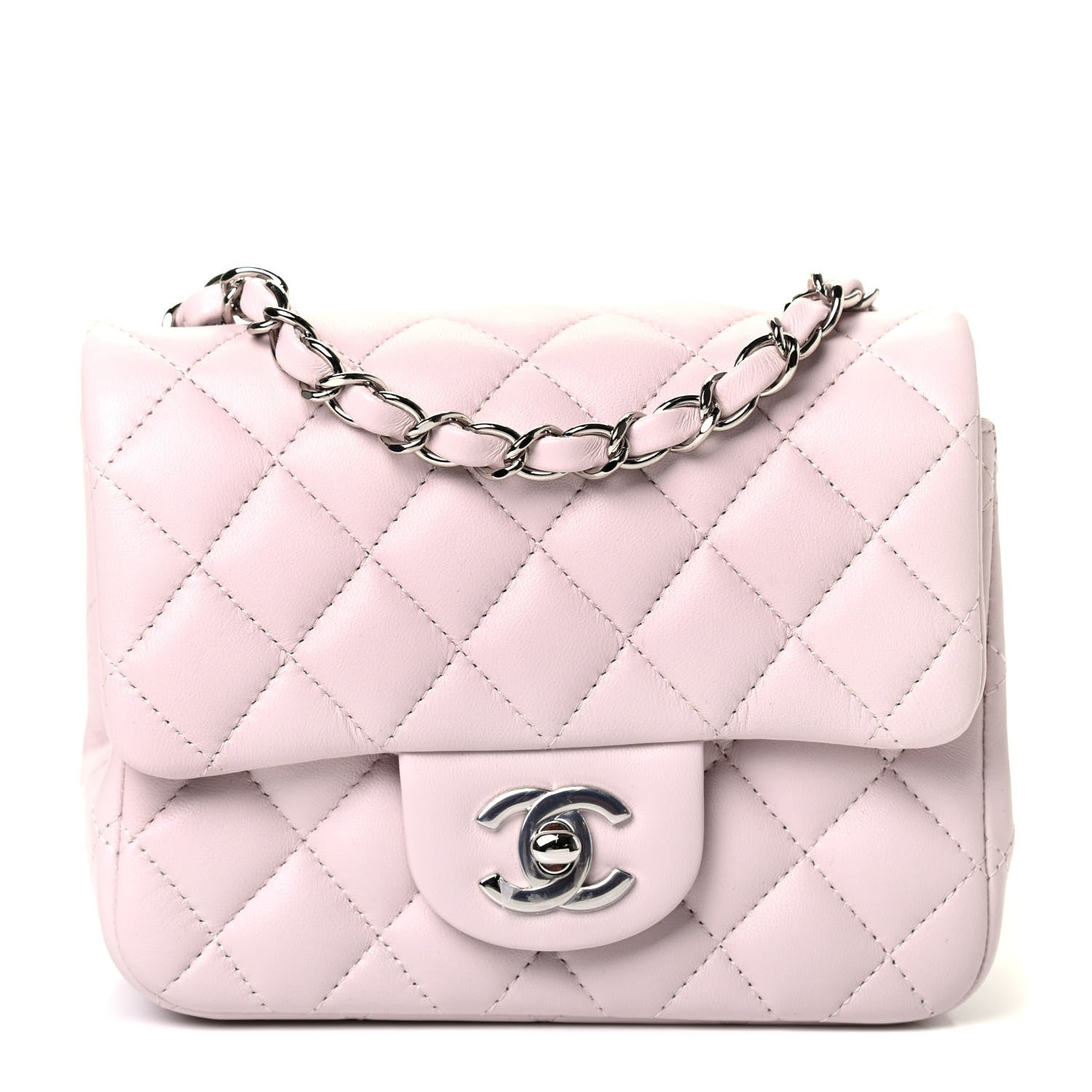 Chanel Lambskin Quilted Mini Square Flap Light Purple 1 of 4
