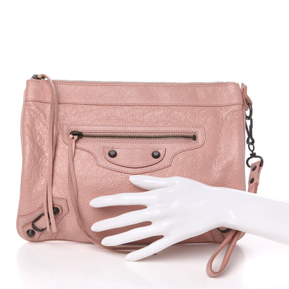 Balenciaga Agneau Classic Hardware Flat Handle Clutch Rose Peche 2 of 7
