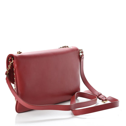 Chanel Lambskin Quilted Large CC Unchained Crossbody Red 3 of 10