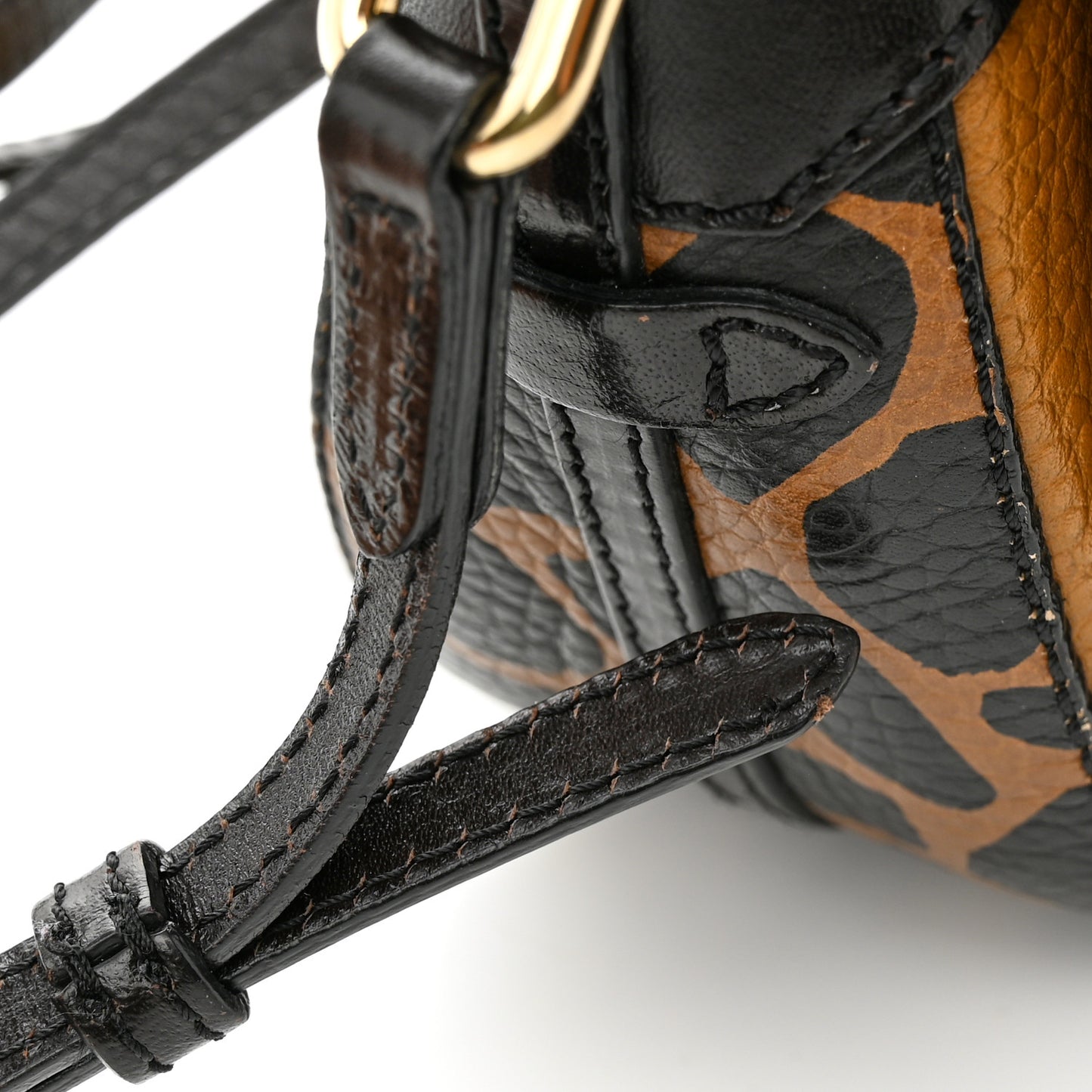 Haymarket Check Animal Print Maydown Crossbody Bag Brown
