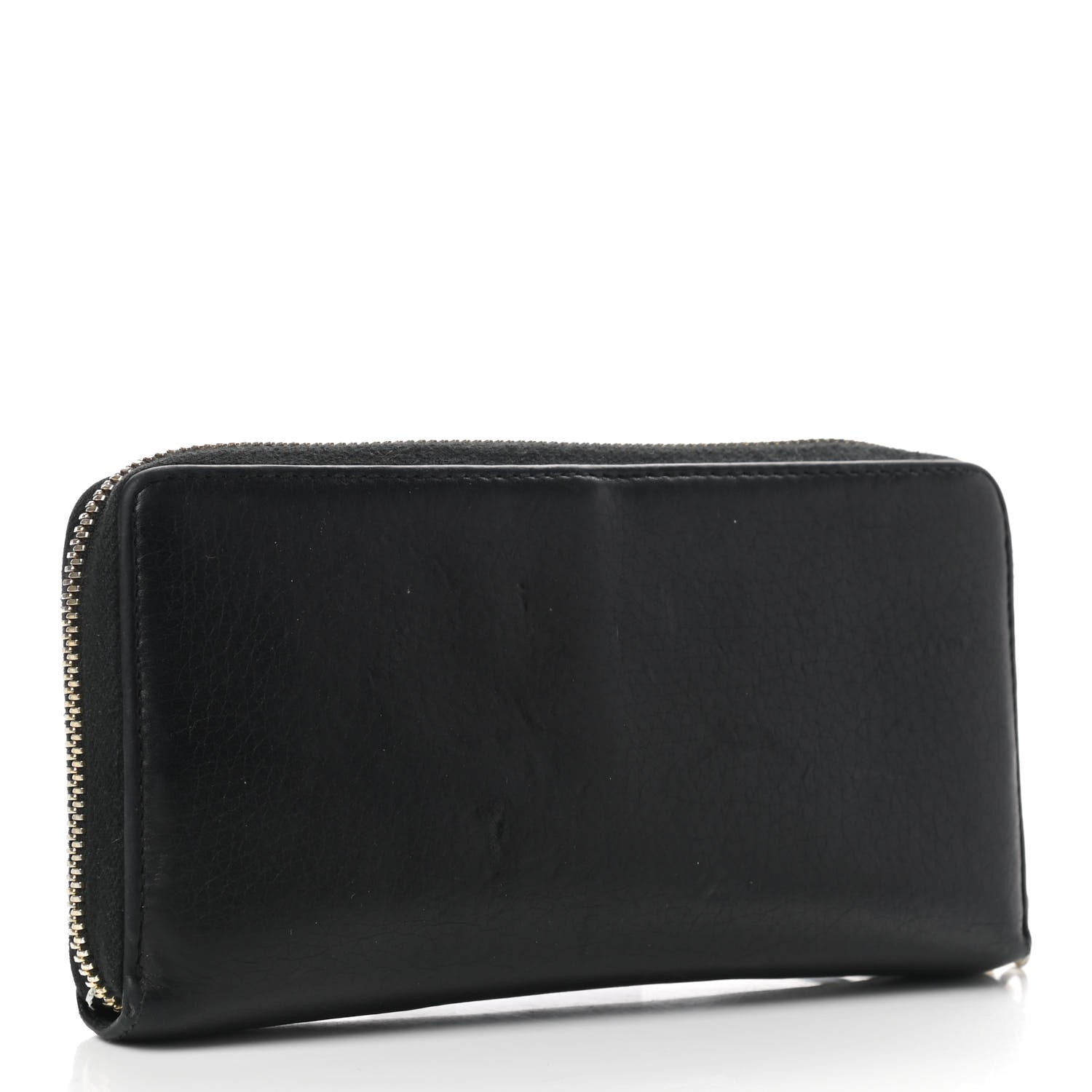 Gucci Pebbled Calfskin Soho Zip Around Wallet Black 3 of 7