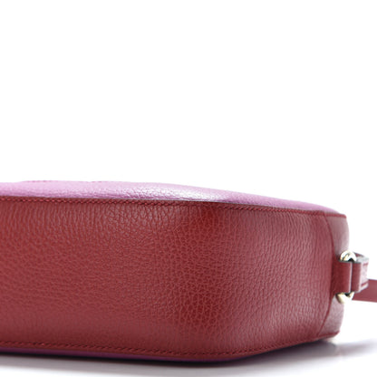 Gucci Dollar Calfskin Bi-Color Small Soho Disco Bag New Rosette Hibiscus Red 6 of 9