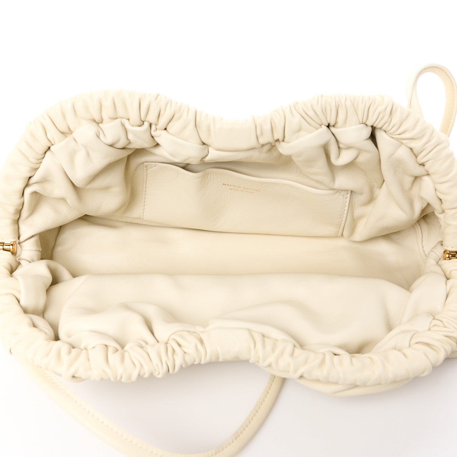 Mansur Gavriel Lambskin Cloud Clutch White 4 of 8