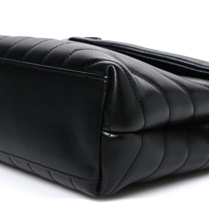 Saint Laurent Calfskin Y Quilted Monogram Small Loulou Chain Satchel Black Black 10 of 10