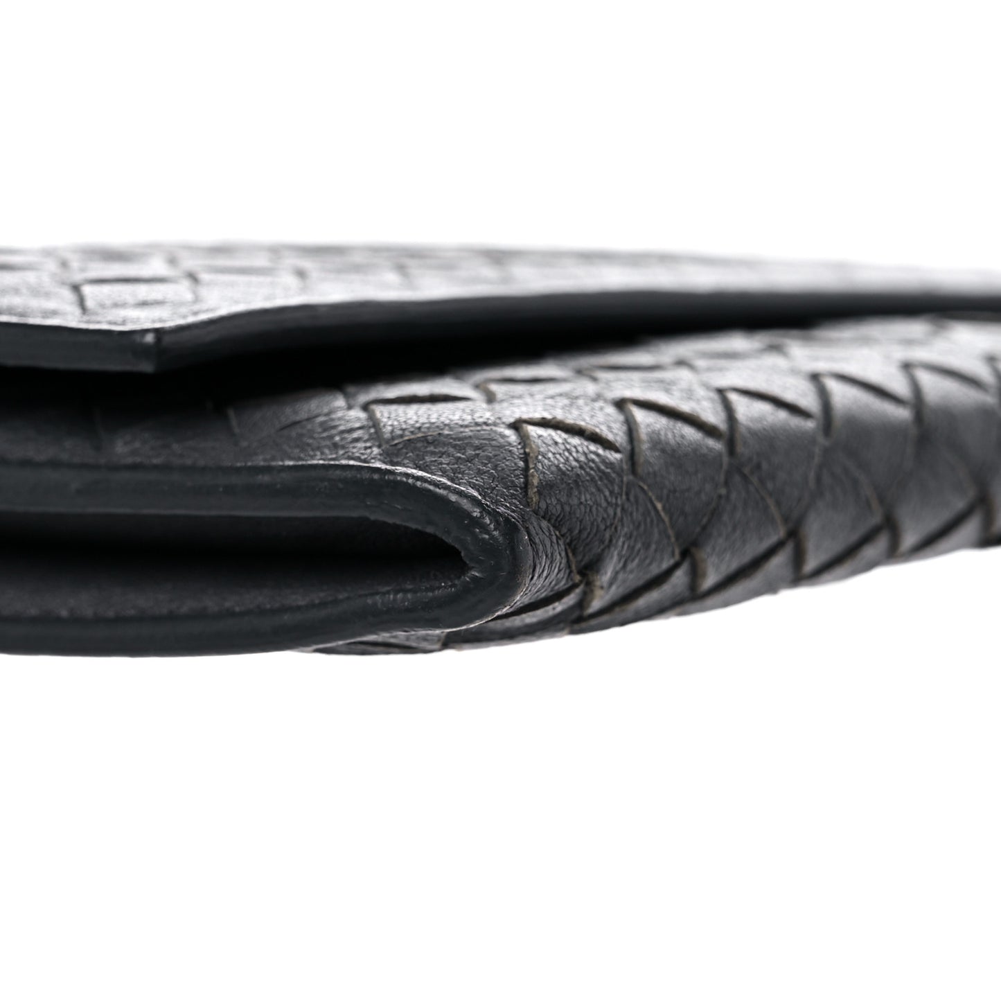 Nappa Intrecciato Flap Wallet Grey