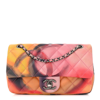 Chanel Lambskin Quilted Small Flower Power Flap Ecru Orange Red Purple 1 of 10