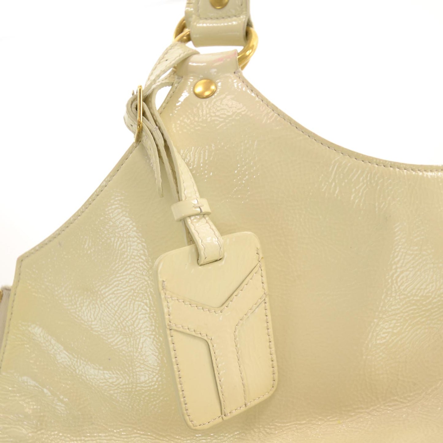 Patent Tribute Tote Ivory