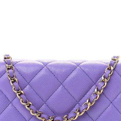 Chanel Caviar Quilted Wallet On Chain WOC Purple 9 of 12