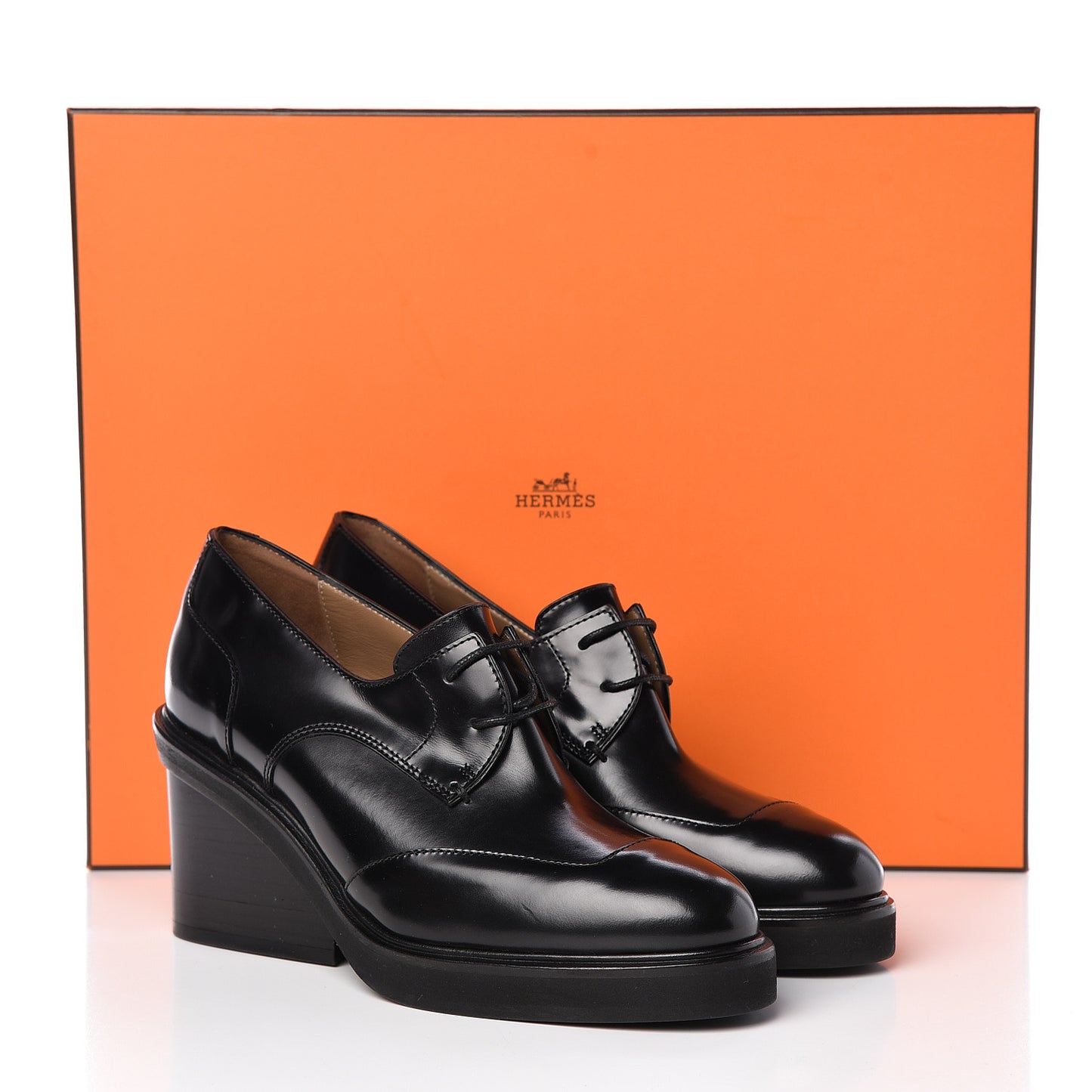 Tuscan Calfskin Nadege 70 Derby Pumps 37 Black