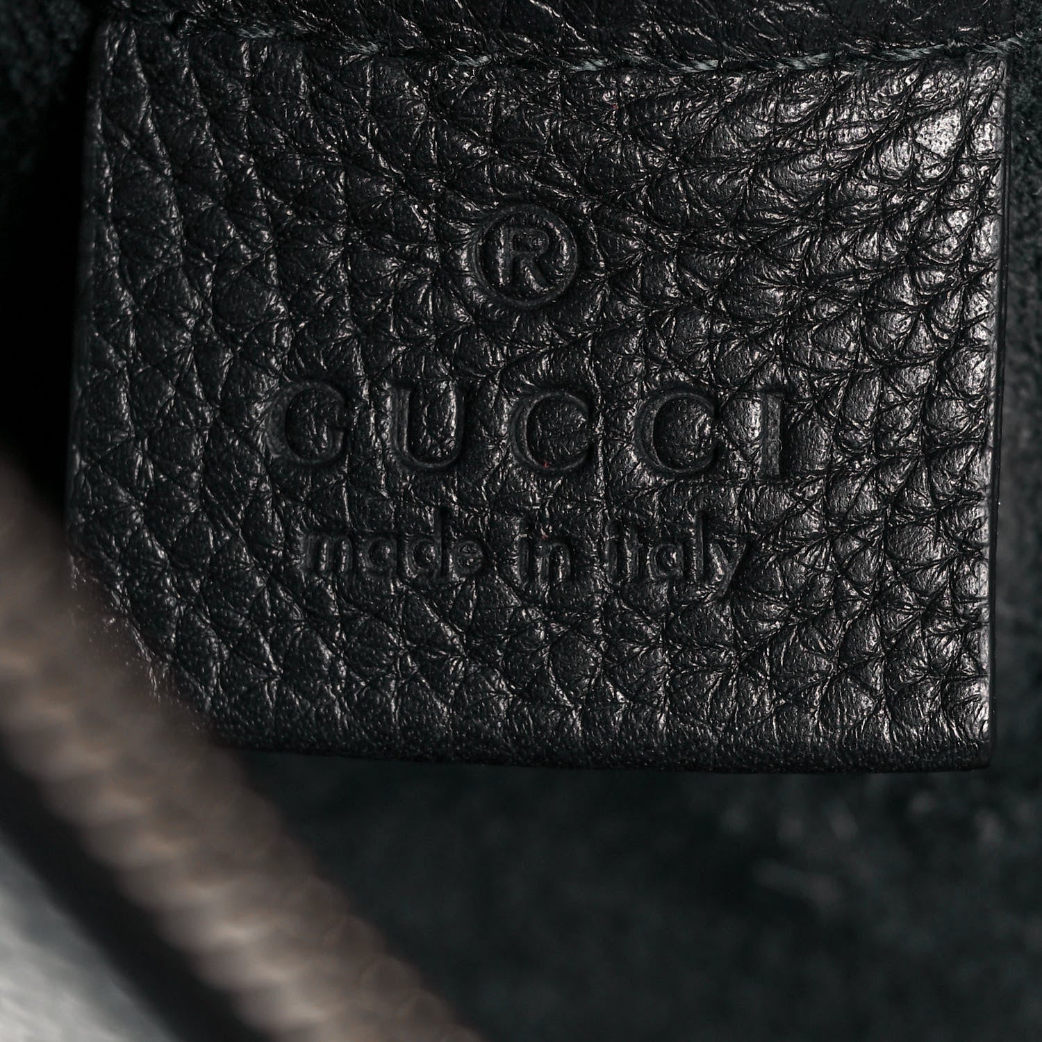 Gucci Pebbled Calfskin Large Logo Portfolio Clutch Black 6 of 12