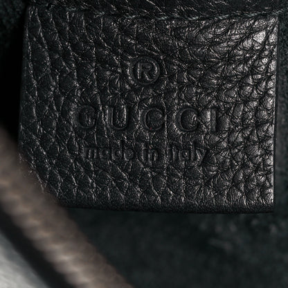 Gucci Pebbled Calfskin Large Logo Portfolio Clutch Black 6 of 12