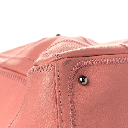 Chanel Caviar Square Stitched Bowler Pink 9 of 14