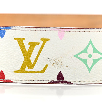Louis Vuitton Monogram Multicolor Studded LV Initiales Belt 90 36 White 8 of 8