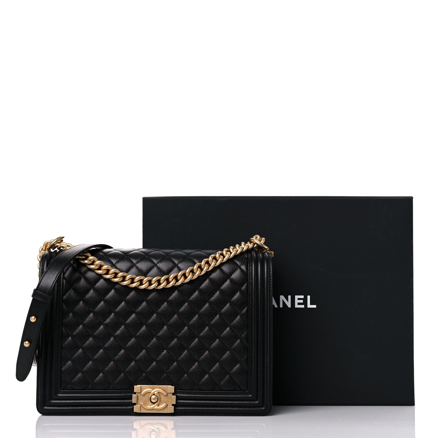 Chanel Caviar Quilted Large Boy Flap Black 15 of 15