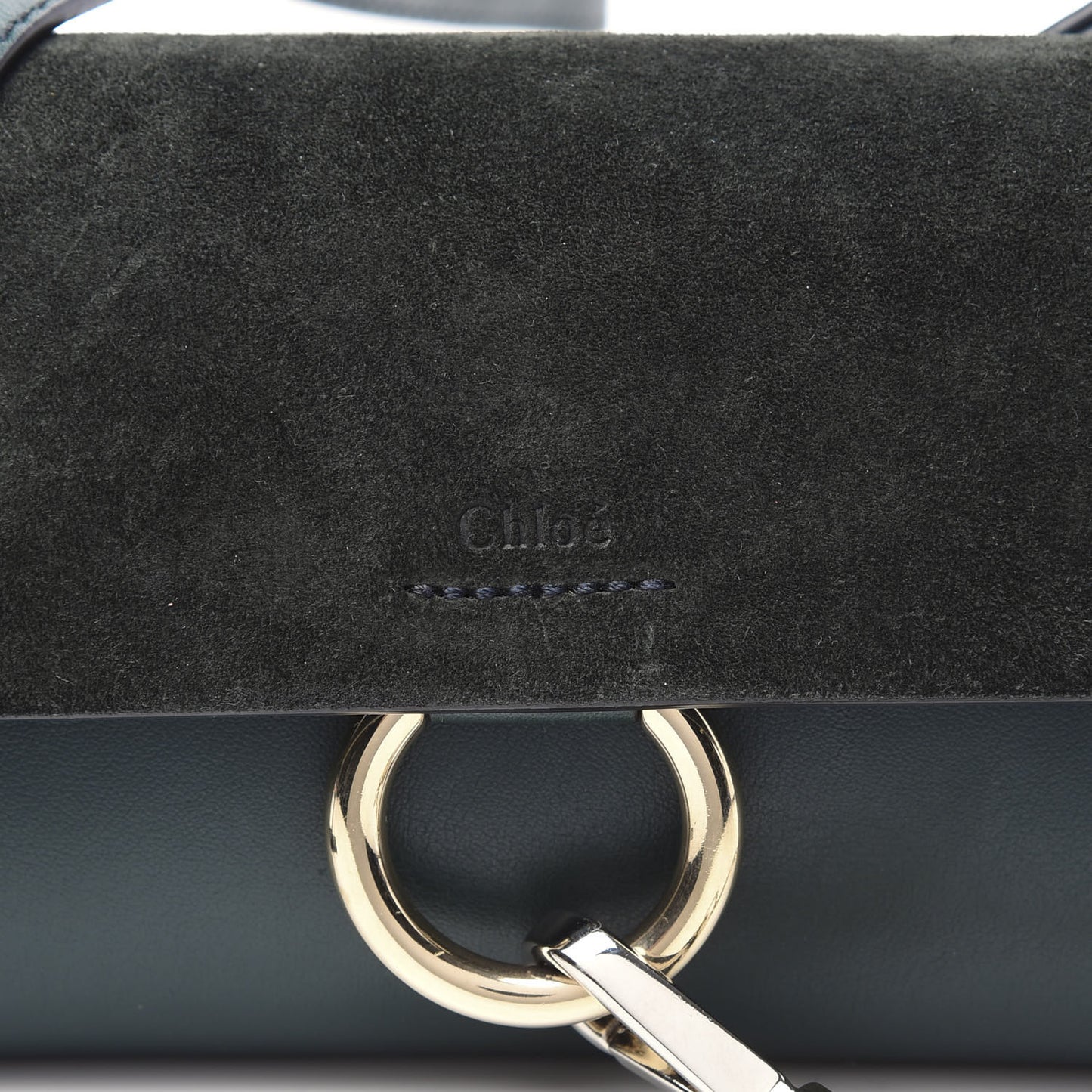 Suede Calfskin Mini Faye Shoulder Bag Intense Green
