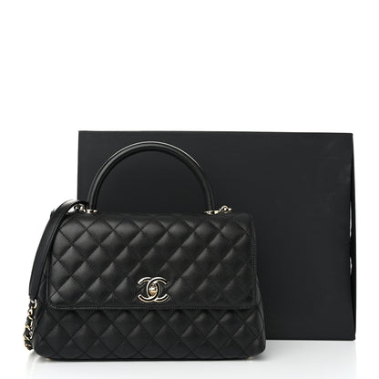Chanel Caviar Quilted Small Coco Handle Flap Black 11 of 11