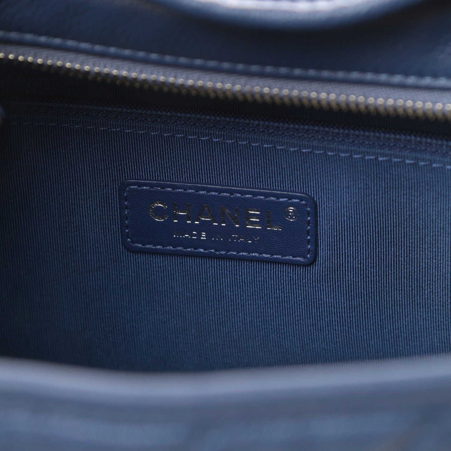 Patent Goatskin Quilted Medium Gabrielle Hobo Blue