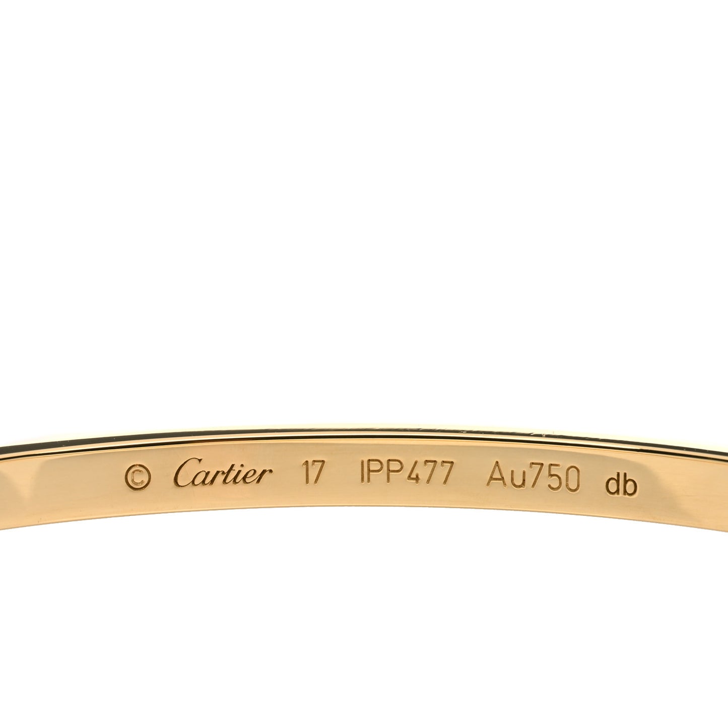 18K Yellow Gold Small LOVE Bracelet 17