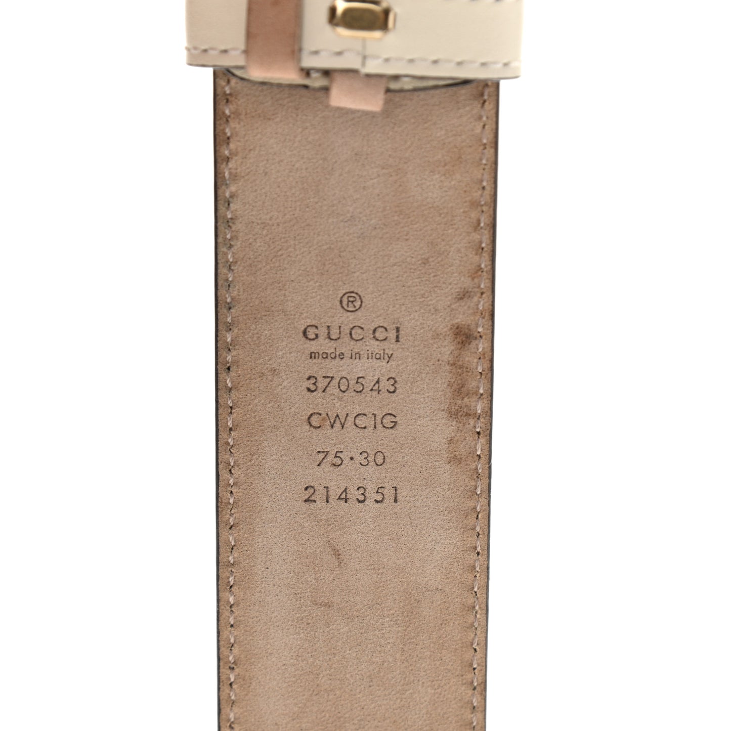 Guccissima Interlocking G Belt 75 30 Off White