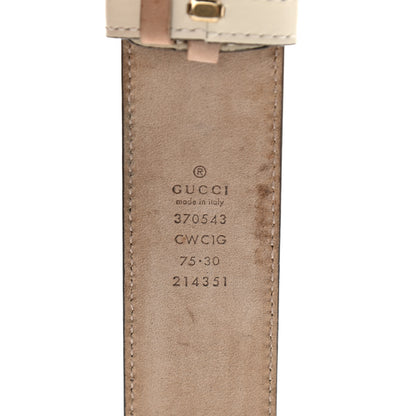 Gucci Guccissima Interlocking G Belt 75 30 Off White 2 of 6