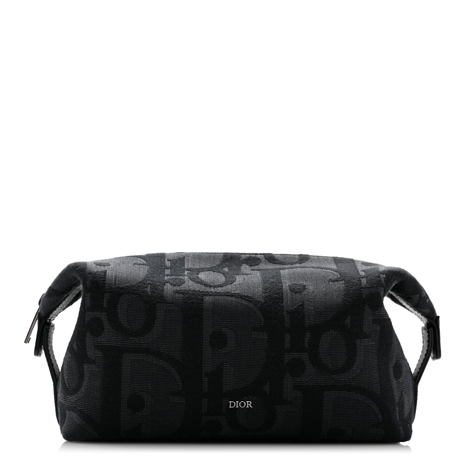 Christian Dior Maxi Oblique Jacquard Toiletry Pouch Black 1 of 9